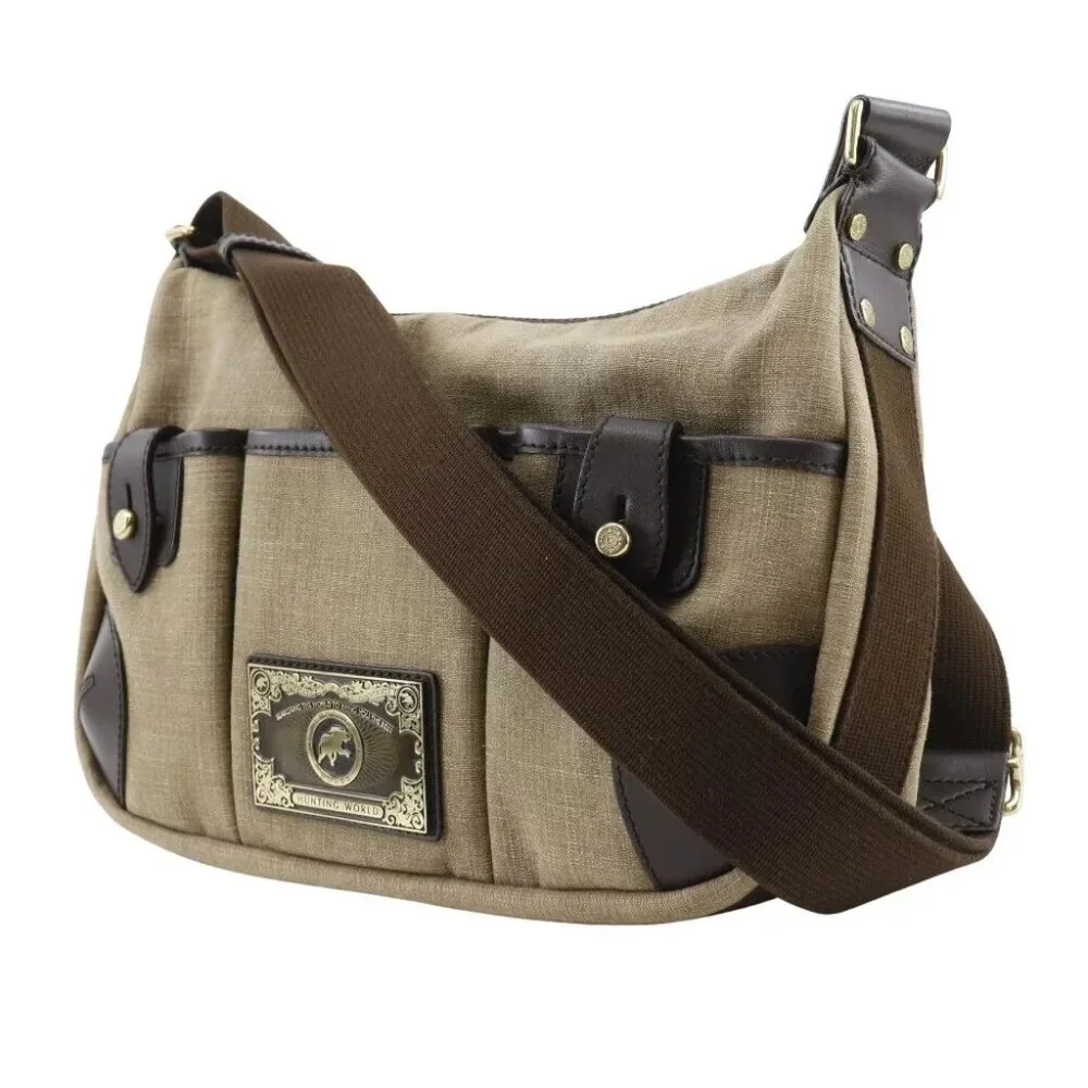 HUNTING WORLD Shoulder Bag beige canvas Women - Picture 9 of 9